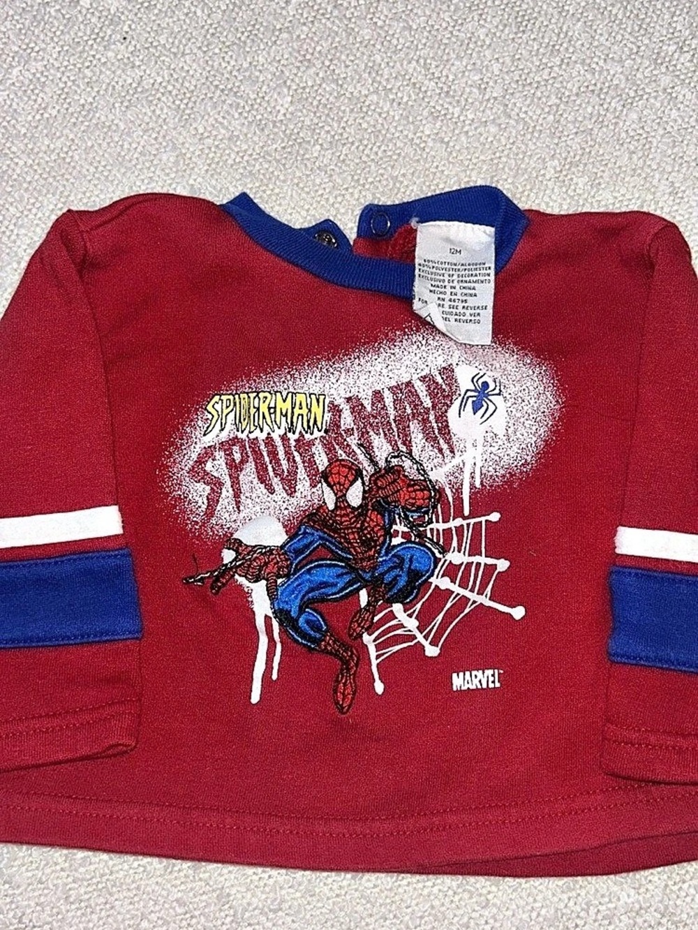 Vintage Marvel Spider-Man Graphic Sweatshirt 12M